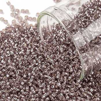 TOHO Round Seed Beads, Japanese Seed Beads, (26) Silver Lined Light Amethyst, 15/0, 1.5mm, Hole: 0.7mm, about 3000pcs/bottle, 10g/bottle