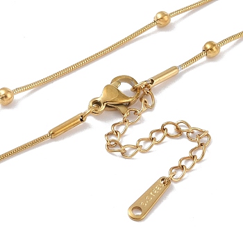 Brass Chain Necklaces, Satellite Chains, Real 18K Gold Plated, 16.54 inch(420mm)