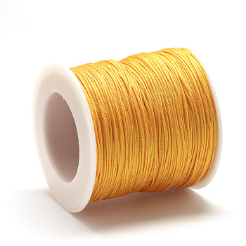 Nylon Thread, Chinese Knotting Cord, Orange, 1.5mm, about 142.16 yards(130m)/roll
