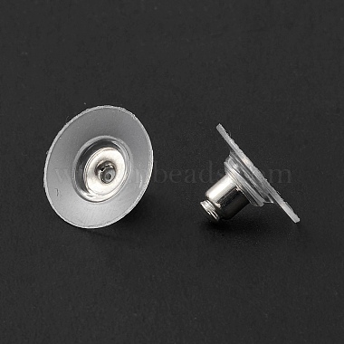 Brass Bullet Clutch Earring Backs(KK-EC129-NF)-2