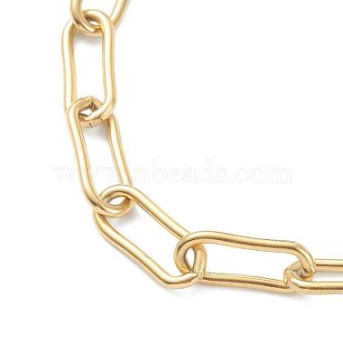 Vacuum Plating 304 Stainless Steel Paperclip Chain Necklaces(STAS-A051-07G)-4