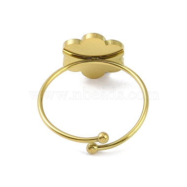 Ion Plating(IP) Flower 304 Stainless Steel Enamel Ring(RJEW-A038-18G-01)-3