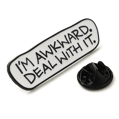 I'M AWKWARD DEAL WITH IT Alloy Enamel Pins Brooches(JEWB-U009-04)-3