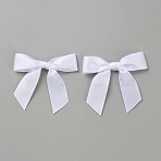 Polyester Bowknot, Handmade Woven Costume Accessories, White, 46x59x6mm(AJEW-WH0561-27A)