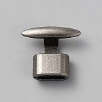 Alloy T Bar Hook Clasps, Antique Silver, 18.5x21.5x7.5mm, Hole: 9.6x4.3mm(FIND-WH0173-558AS)