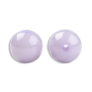Opaque Resin Beads, Round, Lilac, 12x11.5mm, Hole: 1.6~1.8mm(RESI-N034-27-S06)
