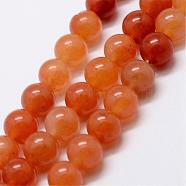 Natural Red Aventurine Bead Strands, Round, 6mm, Hole: 1mm, about 61pcs/strand, 15 inch(G-P257-02-6mm)