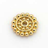 Alloy Daisy Spacer Beads, Long-Lasting Plated, Golden, 13x2mm, Hole: 1.5mm(PALLOY-M049-07G)