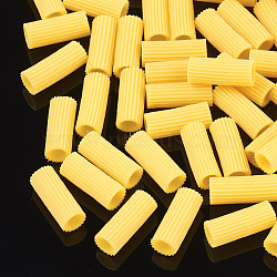 Rubber Beads, Tube, Gold, 12~12.5x5mm, Hole: 3mm, about 4000pcs/500g(SACR-T344-10G)