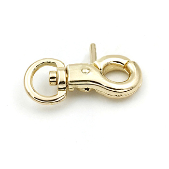 Zinc Alloy Swivel Lobster Claw Clasps, Swivel Snap Hook, Golden, 47x22x7mm, Hole: 13x9mm