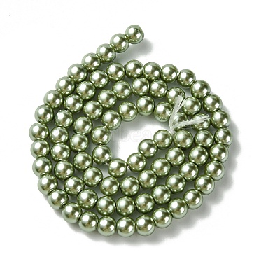 Eco-Friendly Dyed Glass Pearl Bead Strands(HY-A008-6mm-RB115)-2