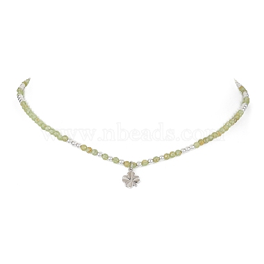 Brass Clover Pendant Necklace(NJEW-JN04325-02)-5