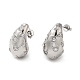 Cubic Zirconia Teardrop with Moon Stud Earrings(EJEW-Z019-21P)-1