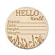 Accesorios de madera para fotos de bebé hello world(WOOD-D023-02)-1