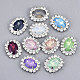 Resin Rhinestone Cabochons with Crystal Rhinestone and Brass Findings(RB-S066-22S)-3