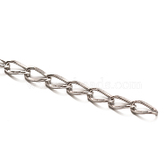 304 Stainless Steel Curb Chains, Soldered, with Spool, Faceted, Stainless Steel Color, 4.5x2.8x1mm, about 82.02 Feet(25m)/roll(STAS-O076-06)