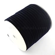 1/4 inch Single Face Velvet Ribbon, Midnight Blue, 1/4 inch(6.5mm), about 200yards/roll(182.88m/roll)(OCOR-R019-6.5mm-180)