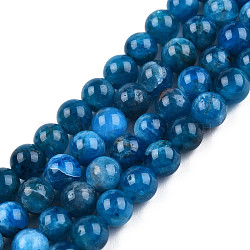 Natural Apatite Beads Strands, Round, 6x6mm, Hole: 1mm, about 62pcs/strand, 15.5 inch(G-S150-18-6mm)