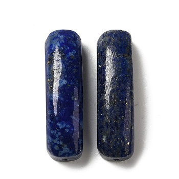 Natural Lapis Lazuli Connector Charms, Curved Rectangle Links, 36.5~37x10~10.5x7~8mm, Hole: 1.5mm & 2.4mm