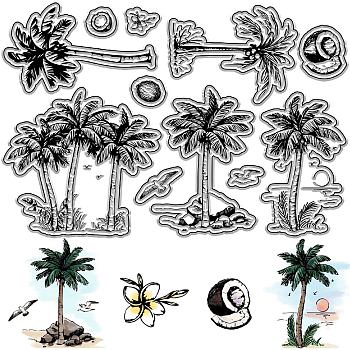 Custom PVC Plastic Clear Stamps, for DIY Scrapbooking, Photo Album Decorative, Cards Making, Stamp Sheets, Film Frame, Tree, 160x110x3mm