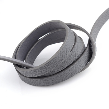 Imitation Leather Cords, Random Color On The Back, Slate Gray, 10x2~2.5mm, about 1.31 yards( 1.2m)/strand