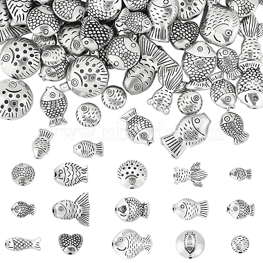 Antique Silver Fish Alloy Spacer Beads