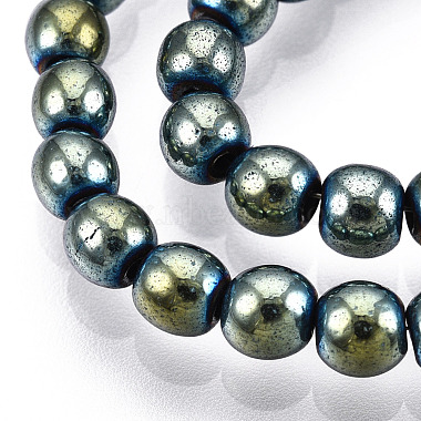 Non-magnetic Synthetic Hematite Beads Strands(G-S096-4mm-1)-2