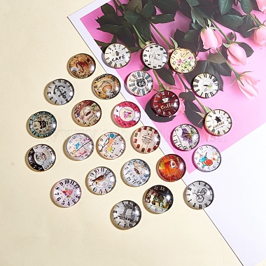 Printed Picture Glass Cabochons(GGLA-YW0001-01B)-3