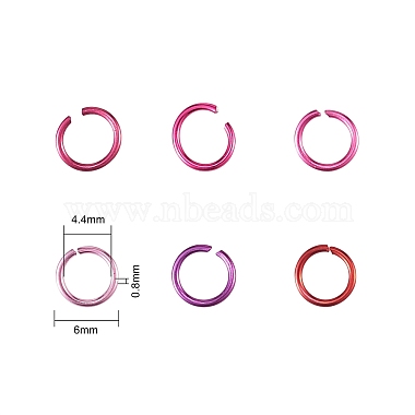 600pcs 6 Colors Aluminum Jump Rings(ALUM-CJ0001-15)-2