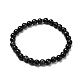 Dyed & Heated Natural Tiger Eye Round Beads Stretch Bracelets(BJEW-JB06654-05)-1