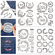 4 Sheets 11.6x8.2 Inch Stick and Stitch Embroidery Patterns(DIY-WH0455-059)-1