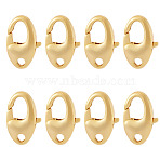 8Pcs Brass Lobster Claw Clasps, for Jewelry Making, Real 18K Gold Plated, 11x7x3mm, Hole: 1.5mm(KK-TA0002-65)