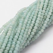 Natural Amazonite Beads Strands, Round, 2mm, Hole: 0.5mm, about 190pcs/strand(X-G-N0197-02-2mm)