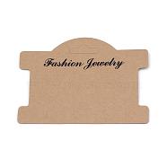 Cardboard Display Cards, Used For Necklace, Camel, 75x96x0.5mm(CDIS-S025-03B)