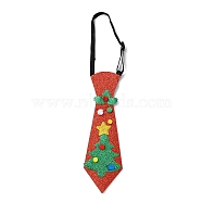 Chistmas Theme Non-woven Fabrics Necktie, for Boy, with Elastic Band, Christmas Tree, Inner Diameter: 77~137mm(AJEW-L092-A01)
