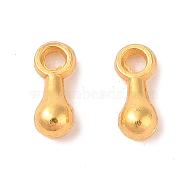 Alloy Charms, Chain Extender Drop, Teardrop, Golden, Size: about 7mm long, 2.5mm wide , hole: 1.2mm(E229-G)