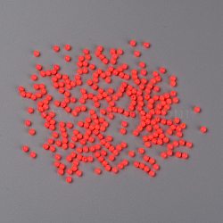 PE Fishing Luminous Beads, Fish Accessories, Round, Red, 4mm, Hole: 1.2mm, 1000pcs/bag(FIND-WH0072-15A-B)