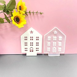 Silicone Mold, Epoxy Resin Craft Making, Candle Holder, White, House, 135x96x11mm(SIMO-S003-02A)