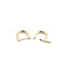 Zinc Alloy D-Rings Shackle, Screw Ring Buckles, for Keychain Zip Puller Purse Replacement, Light Gold, 19x12mm(PW-WG7DD34-01)