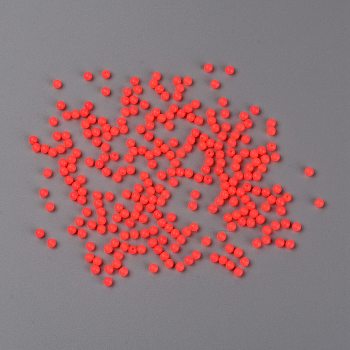 PE Fishing Luminous Beads, Fish Accessories, Round, Red, 4mm, Hole: 1.2mm, 1000pcs/bag