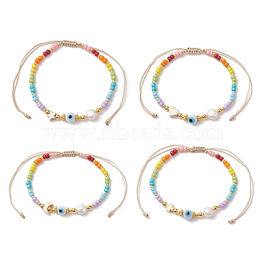 Mixed Color Mixed Shapes Brass Bracelets