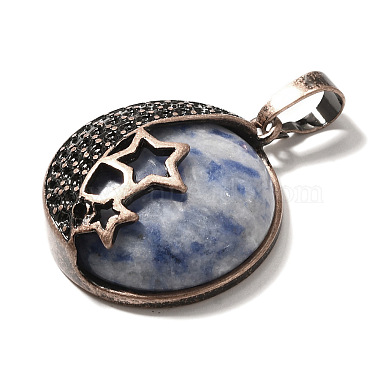 Natural Blue Spot Jasper Pendants(G-P560-01R-04)-2