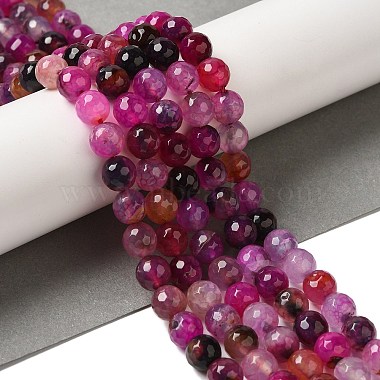 Dyed & Heated Natural Dragon Veins Agate Beads Strands(G-P539-A01-27)-2