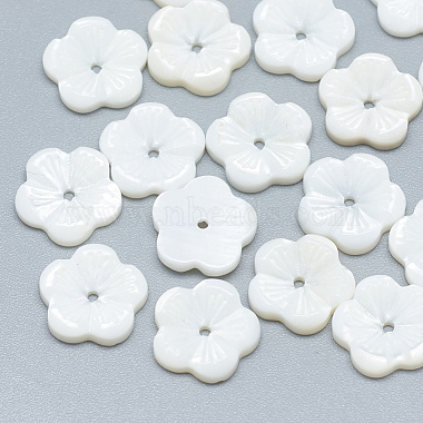 10mm Seashell Flower Freshwater Shell Beads