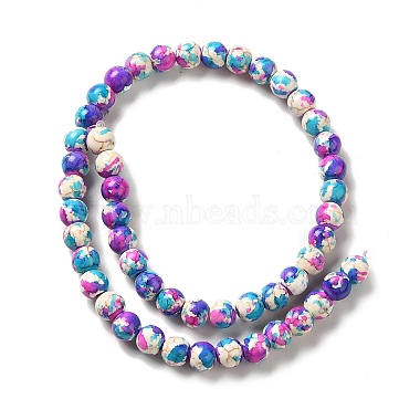 Synthetic Turquoise Dyed Beads Strands(G-E594-24I)-2