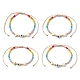 Colorful Glass Seed & Brass Braided Bead Bracelet(BJEW-JB10138)-1