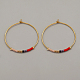 Glass Seed Beaded Hoop Earrings(XS8443-2)-1