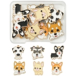 12Pcs 6 Styles Alloy Pendant, with Enamel, Dog Charm, Mixed Color, 21~25x17~24x1.3~1.4mm, Hole: 1.6mm, 2pcs/style(ENAM-FS0001-81)