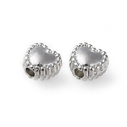 Perles en argent tibétain  , sans plomb et sans cadmium, platiné, Longueur 5mm,  largeur de 6 mm, épaisseur de 4mm, Trou: 1.5mm(X-WAB08)