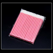 Nylon Disposable Lip Brush, Makeup Brush Lipstick, Lip Gloss Wands for Makeup Applicator Tool, Hot Pink, 94cm, 50Pcs/bag(MRMJ-PW0002-21C)